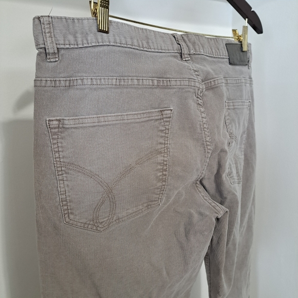 Calvin Klein | Men's Tan(almost grey) corduroy straight leg jean pant - Picture 4 of 11